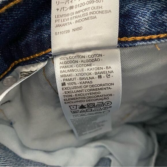 Levi's 505 Regular Fit Medium Stonewash Straight Leg Denim Jeans Mens 42 - Picture 4 of 6